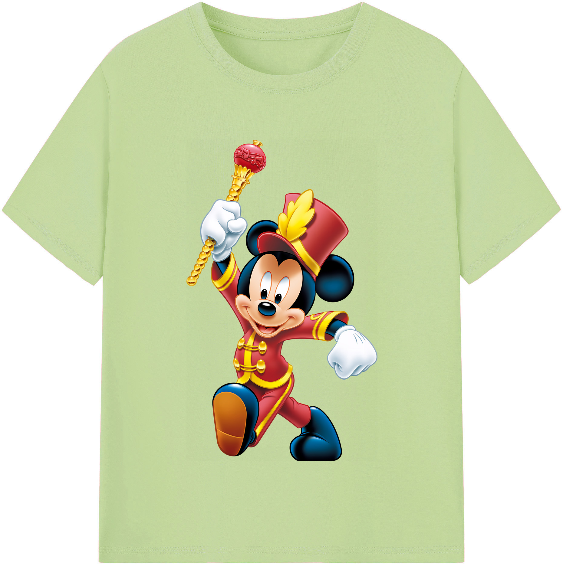 （画像用） ミッキーマウス Mickey Mouse 綿100％半袖Tシャツ（フロントプリント）